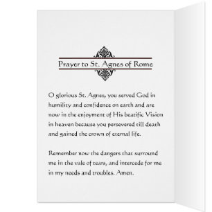 Religious St. Agnes with lamb Catholic watercolor