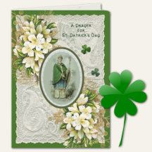 Religious St. Patricks Day Prayer Shamrocks  Holid