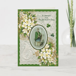 Religious St. Patricks Day Prayer Shamrocks  Holid Holiday Card