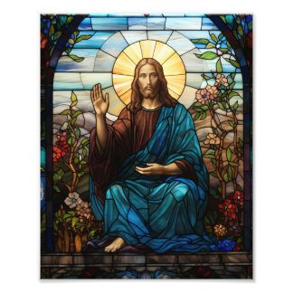 Religious Stained Glass Photo Print