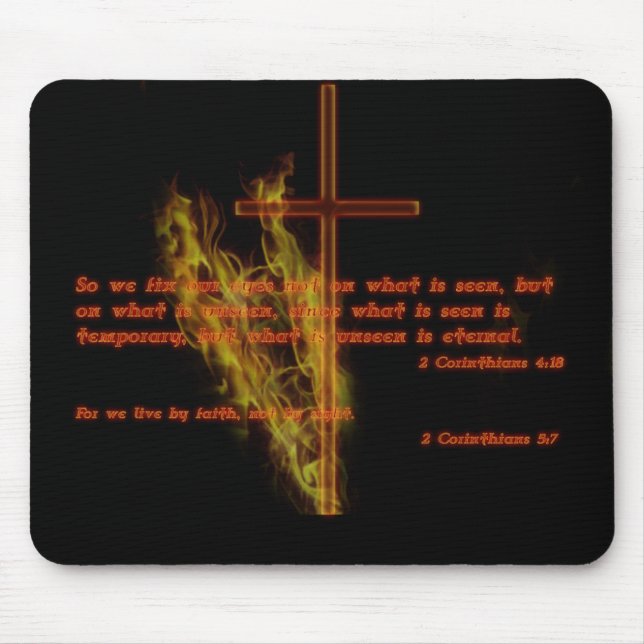 Religious Style Black Mouse Pad (Front)
