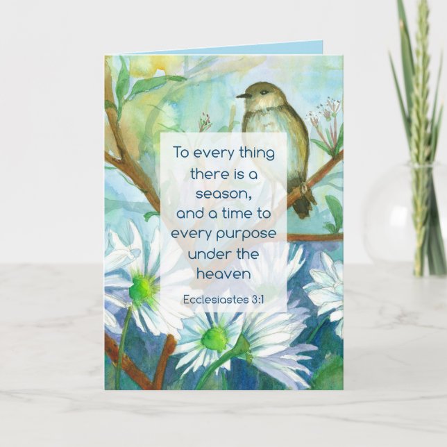 Religious Sympathy Ecclesiastes 3:1 Scripture Pray Card (Front)
