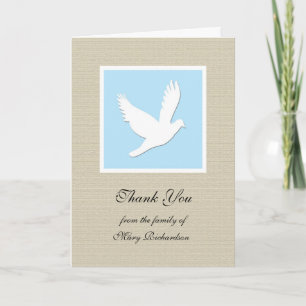Religious Sympathy Thank You Card - Dove