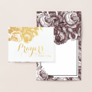 Religious Sympathy Thinking of You Prayers Foil Card