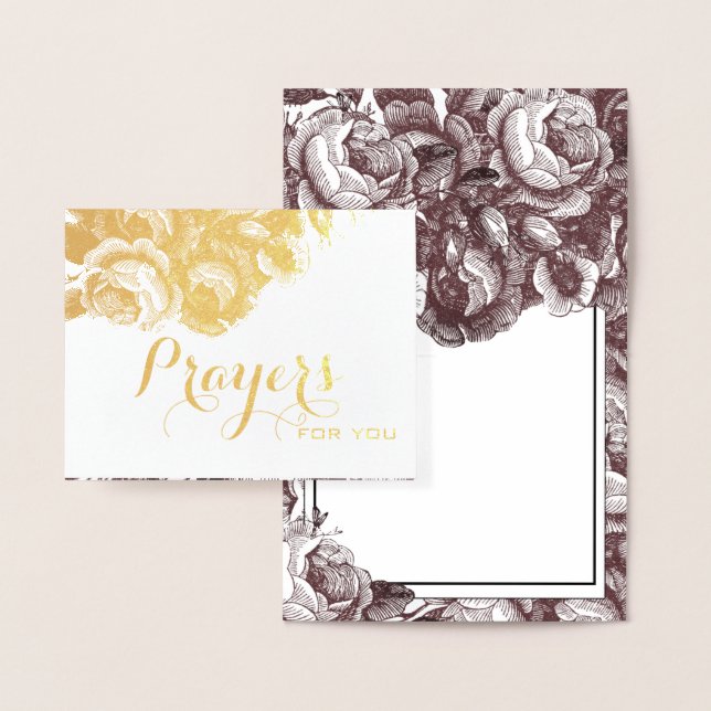 Religious Sympathy Thinking of You Prayers Foil Card (Display)