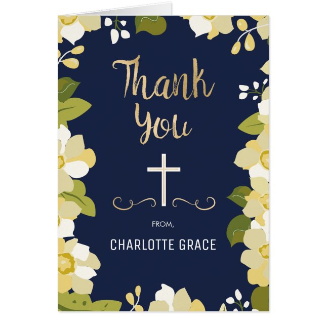 Religious Thank You Note (Confirmation, Communion) (Front)