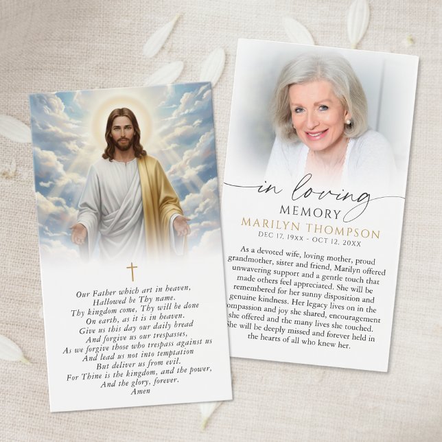 Religious The Lords Prayer Jesus Sympathy Card (Creator Uploaded)