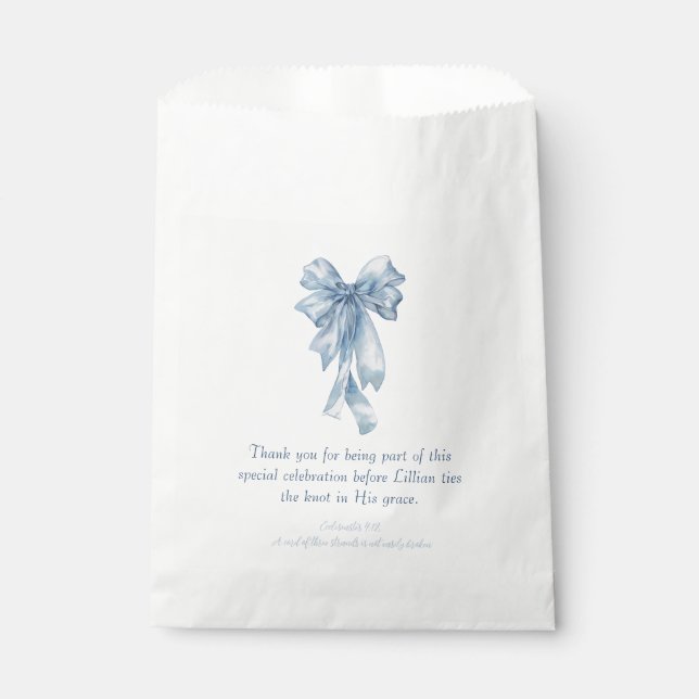 Religious Tying the Knot Favour Bag (Front)