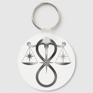 Religious Unity God Symbol Pagan Monochrome Keychain