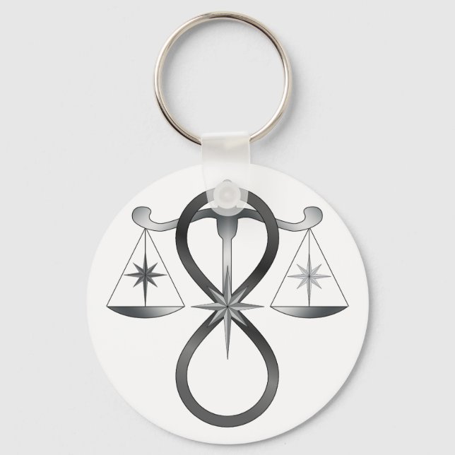 Religious Unity God Symbol Pagan Monochrome Keychain (Front)