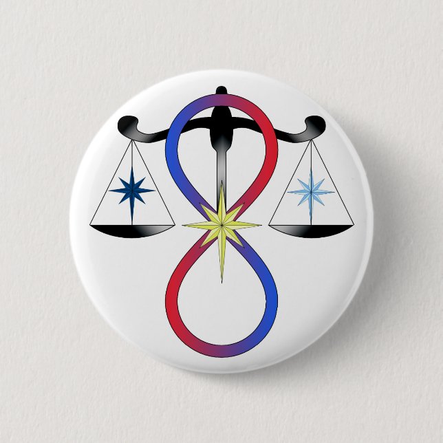 Religious Unity God Symbol Pagan Spirituality 2 Inch Round Button (Front)