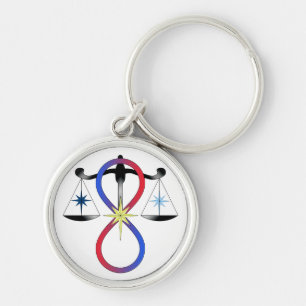Religious Unity God Symbol Pagan Spirituality Keychain
