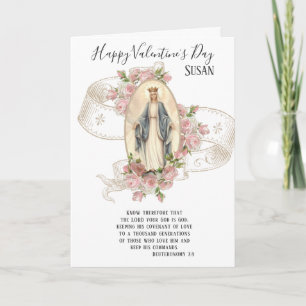 Religious   Valentines Day    Virgin Mother Mary Card
