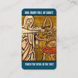 Religious Virgin Mary Against Evil Prayer Place Card