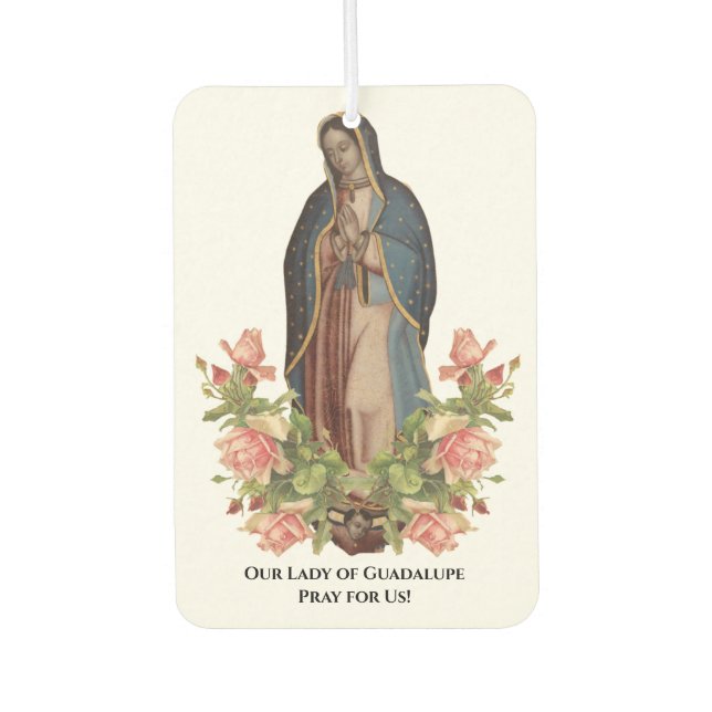 Religious Virgin Mary Guadalupe Catholic Spanish Air Freshener (Front)