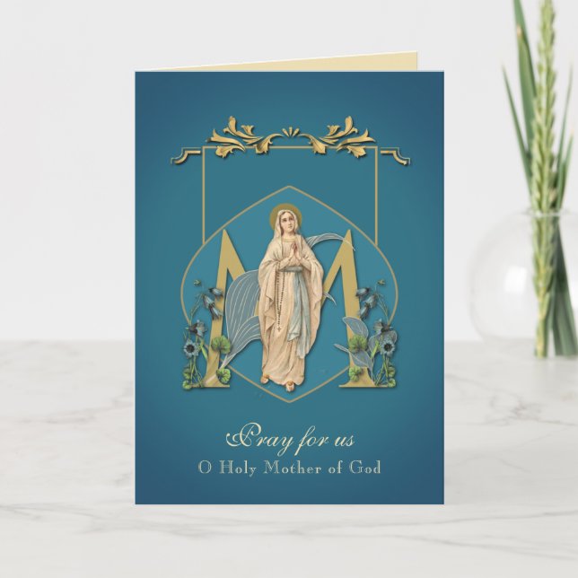 Religious Virgin Mary Immaculate Conception Mother Card (Front)