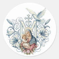 Religious Virgin Mary Jesus Marian Cross