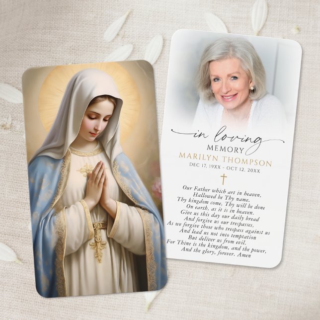 Religious Virgin Mary The Lord's Prayer Card (Creator Uploaded)