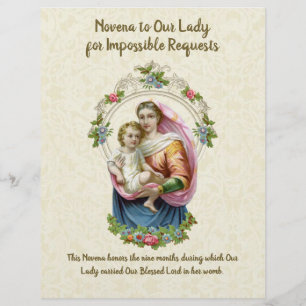 Religious Virgin Mary Vintage Catholic Prayer