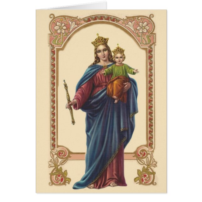 Religious Virgin Mother Mary Catholic Vintage (Front)