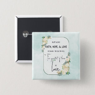 Religious Wedding Anniversary Faith Hope Love 2 Inch Square Button