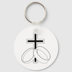 Religious Wedding Invitation Keychain