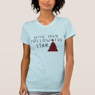 Religious Wise Men Christmas Tree Star Womens T-Shirt
