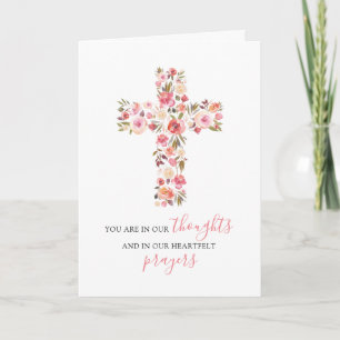 Religious Womens Sympathy   Thoughts & Prayers Card
