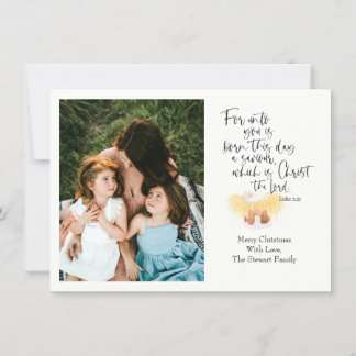 Religous Christmas Photo Card Luke Bible Verse