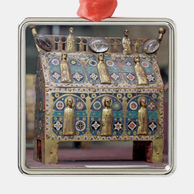 Reliquary Chasse, Limoges, c.1200-50 Metal Ornament (Front)