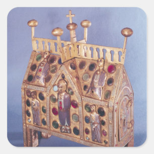 Reliquary chest in the form of a house, Limousin Square Sticker