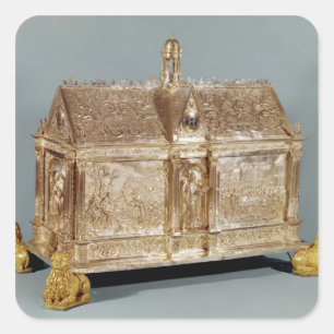 Reliquary chest of St. Macairius  of Ghent, 1616 Square Sticker