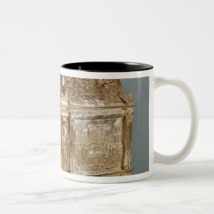 Reliquary chest of St. Macairius  of Ghent, 1616 Two-Tone Coffee Mug