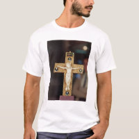 Reliquary crucifix, ivory Christ on gold cross