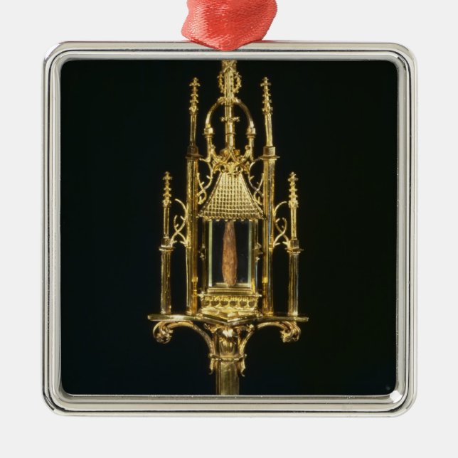Reliquary Monstrance with piece of cross Metal Ornament (Front)