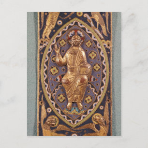 Reliquary plaque depicting Christ Postcard