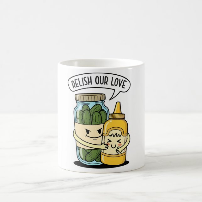 Relish Our Love Mug – Funny Food Pun Coffee Cup (Center)