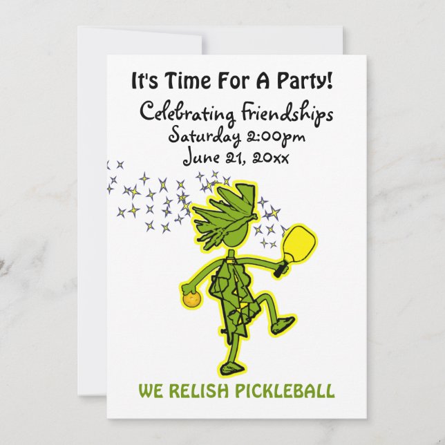 Relish Picklball Party Invitation (Front)