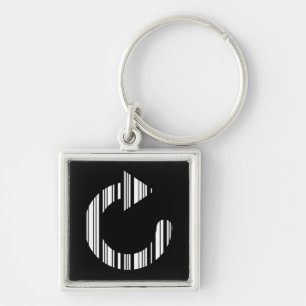 RELOAD ICON BAR CODE Computer Barcode Pattern Keychain