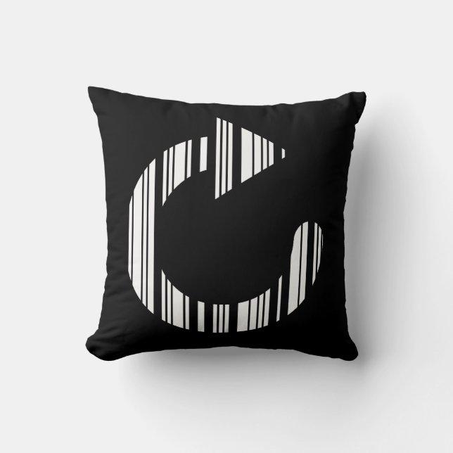 RELOAD ICON BAR CODE Computer Barcode Pattern Throw Pillow (Front)