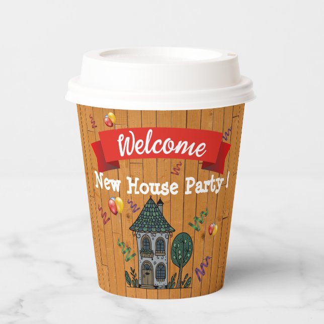Relocating Party Paper Cups (Front)