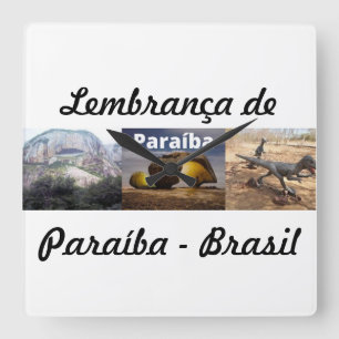 Relogio lembrança de Paraíba Square Wall Clock