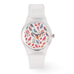 Relógio Pássaros e Flores DESING Watch