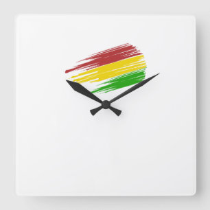 Reloj Bolivia Square Wall Clock