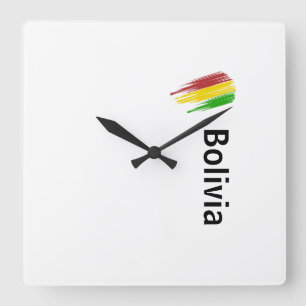 Reloj Bolivia Square Wall Clock