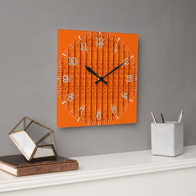 Reloj Cuadrado Time and illustrated art on your wa Square Wall Clock (Office)
