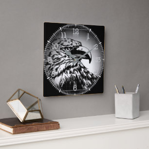 Reloj Cuadrado Time and illustrated art on your wa Square Wall Clock