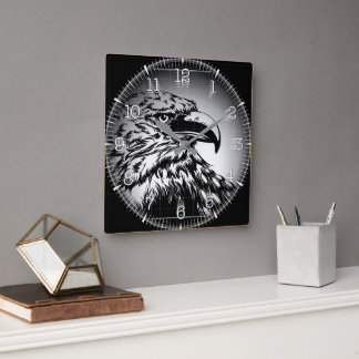 Reloj Cuadrado Time and illustrated art on your wa Square Wall Clock