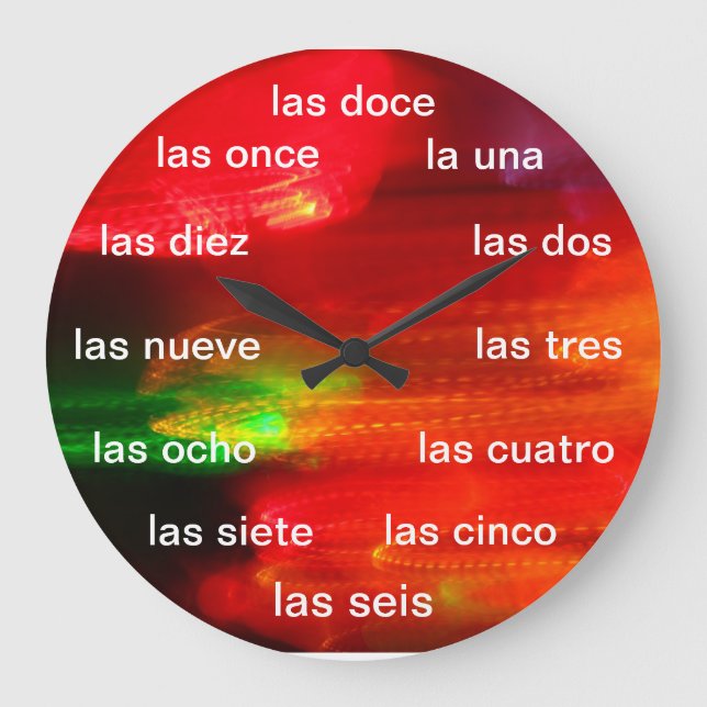 Reloj de pared - Colores de México Large Clock (Front)