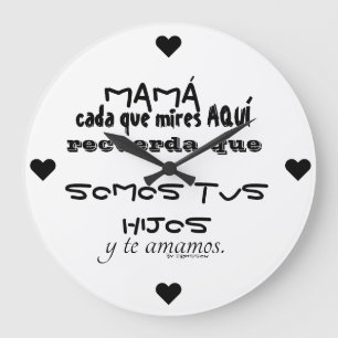 Reloj de pared dia de la madre large clock